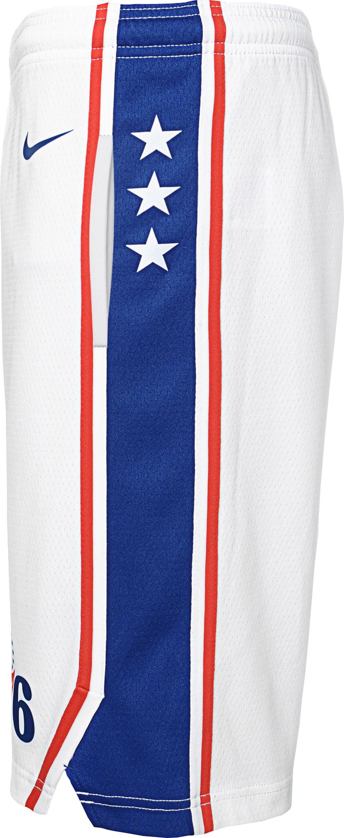 Nike Youth Philadelphia 76ers White Dri-FIT Icon Swingman Shorts product image