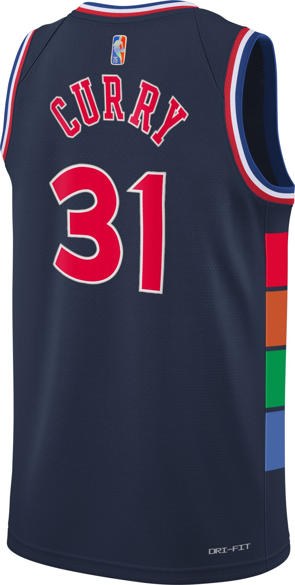 Nike Youth 2021-22 City Edition Philadelphia 76ers Seth Curry #31 Blue Swingman Jersey product image