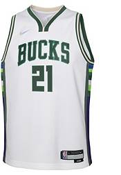 Nike Youth 2021-22 City Edition Milwaukee Bucks Jrue Holiday #21 White Swingman Jersey product image
