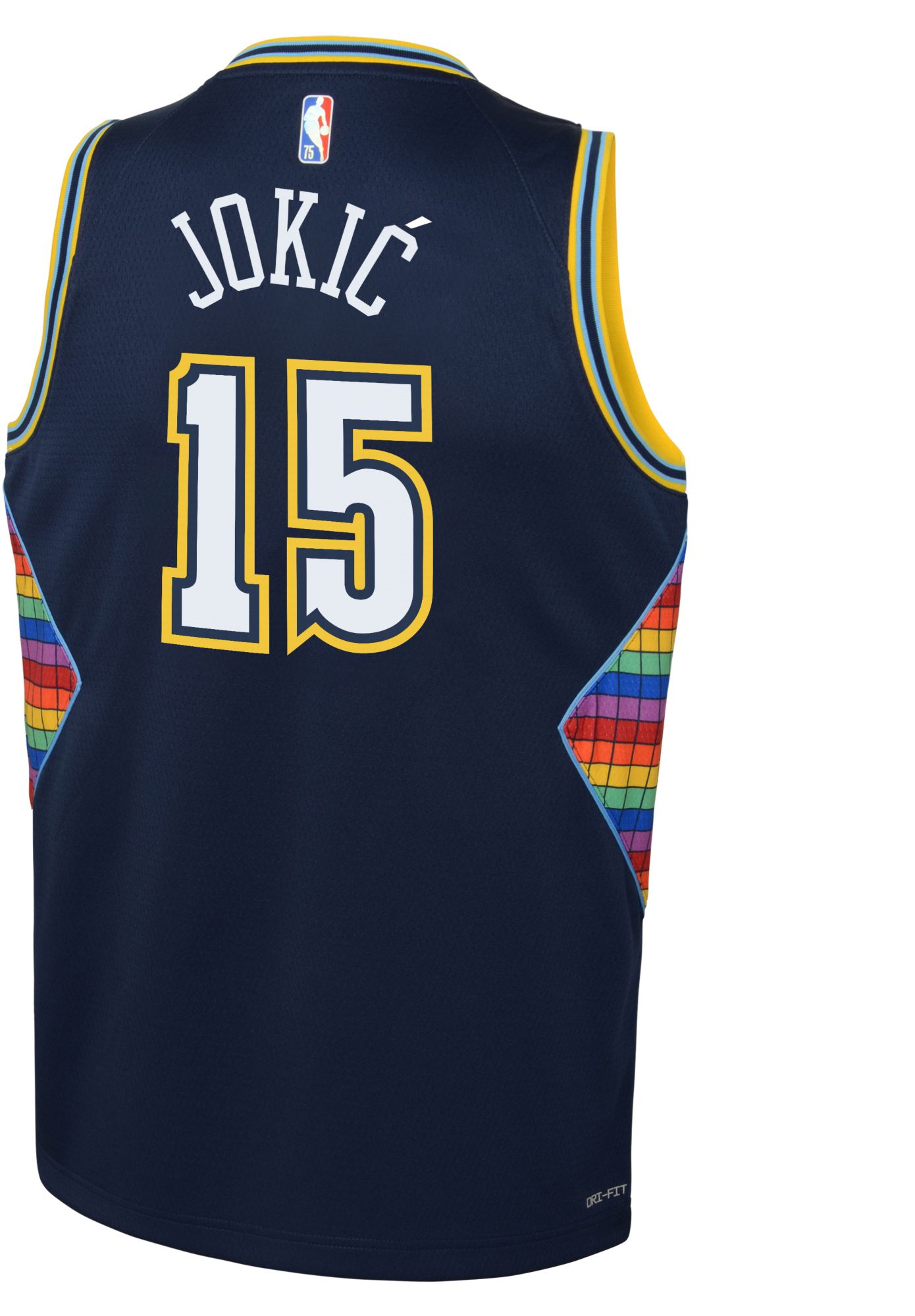 Nike Youth 2021-22 City Edition Denver Nuggets Nikola Jokic #15 Blue Swingman Jersey product image