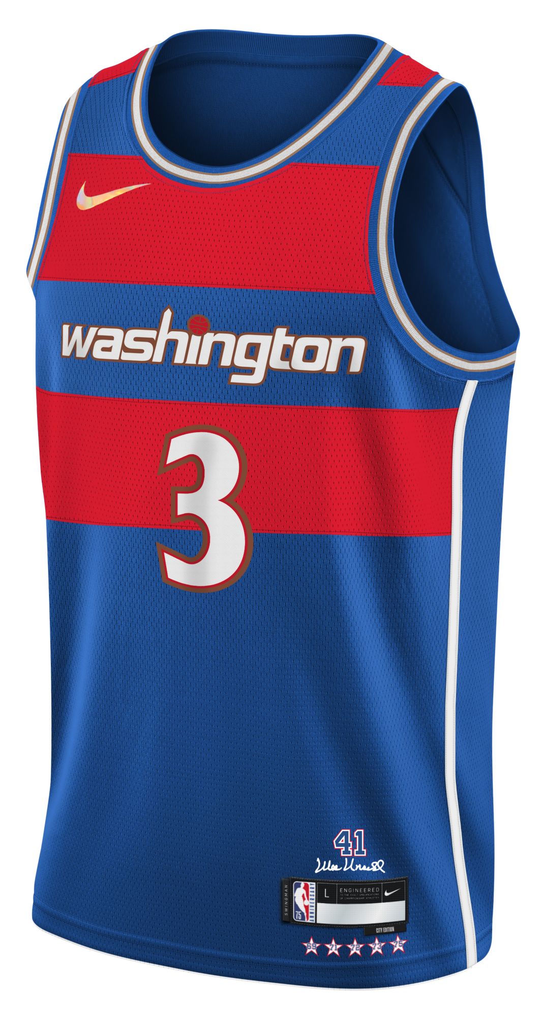 Nike Youth 2021-22 City Edition Washington Wizards Bradley Beal #3 Blue Swingman Jersey product image