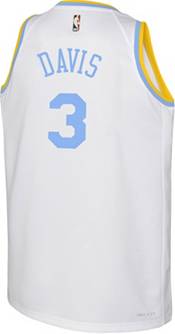 Nike Youth Hardwood Classic Los Angeles Lakers Anthony Davis #3 White Dri-FIT Swingman Jersey product image