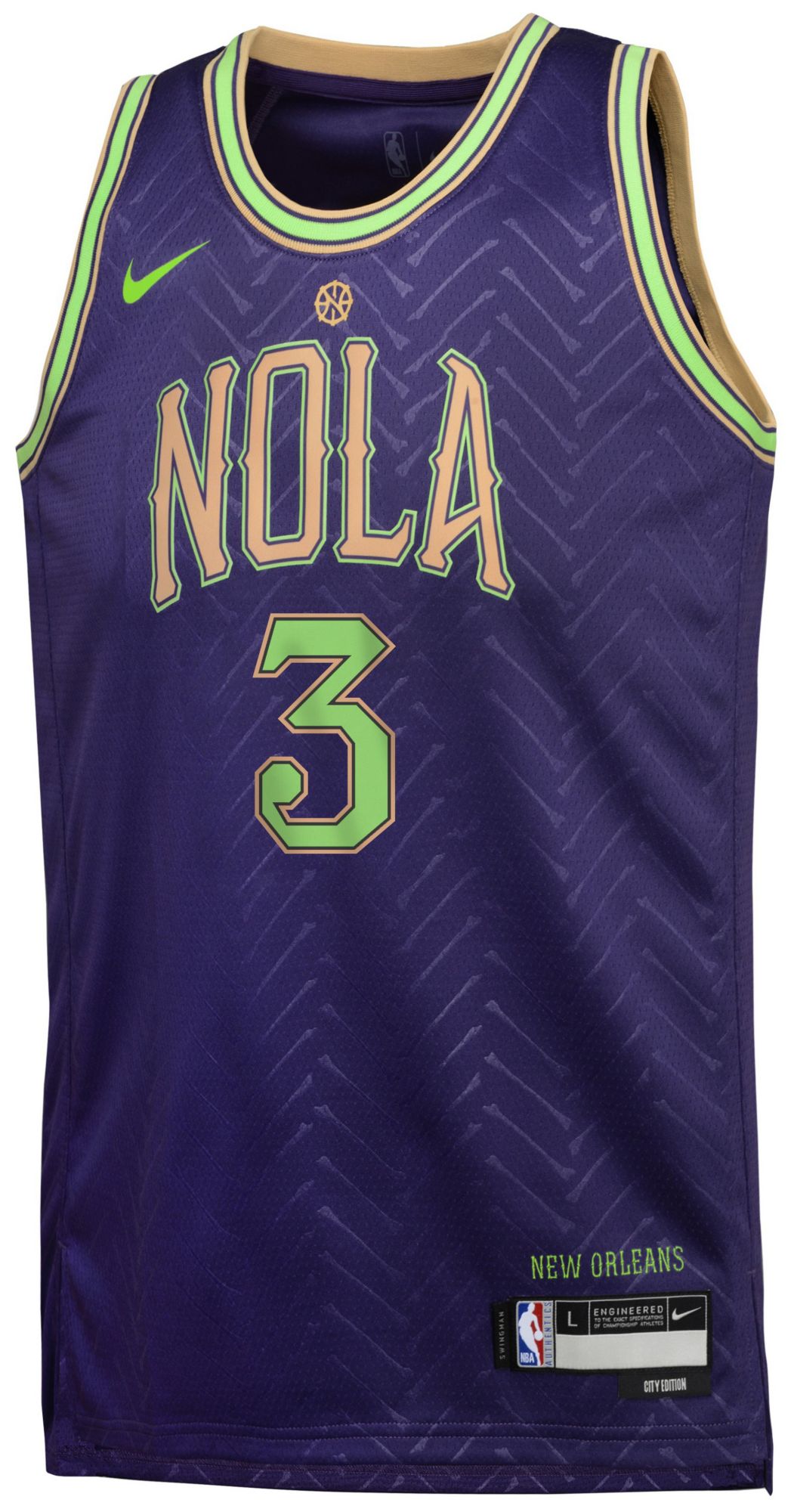 Nike Youth 2024-25 City Edition New Orleans Pelicans CJ McCollum #3 Swingman Jersey product image