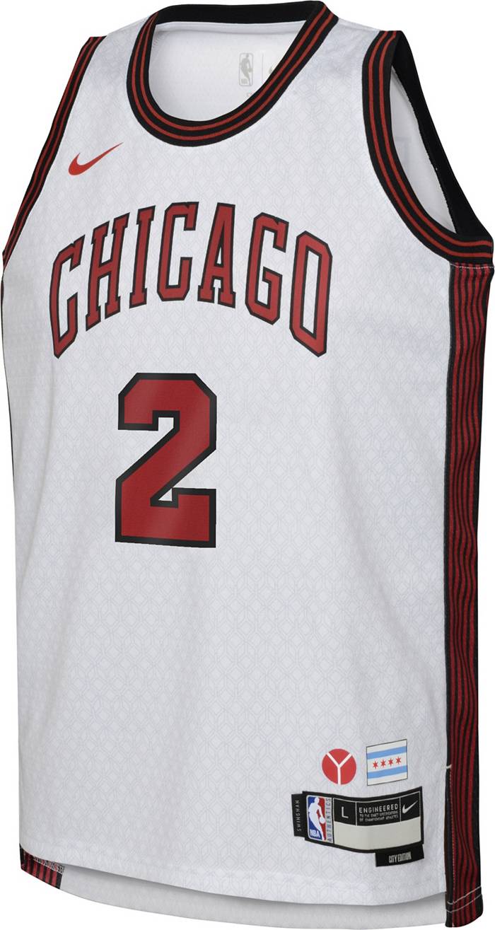Unisex Nike Lonzo Ball White Chicago Bulls 2022/23 Swingman Jersey - City Edition