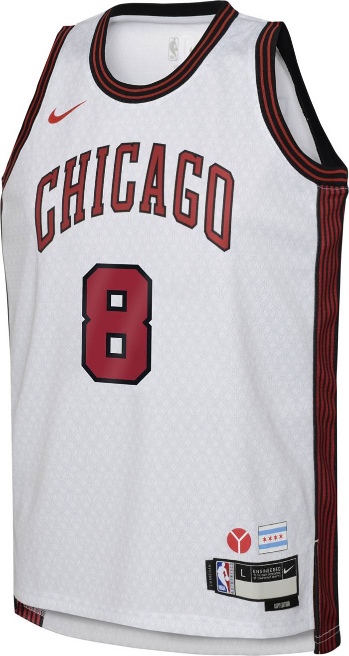 Nike Men's Chicago Bulls Zach LaVine #8 White T-Shirt