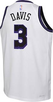 Nike Youth Los Angeles Lakers Anthony Davis #3 Yellow Swingman Jersey, Boys', XL