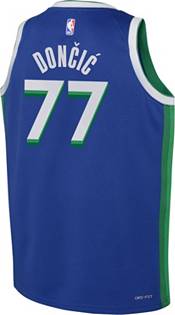 Nike Youth 2022-23 City Edition Dallas Mavericks Luka Doncic #77 Blue Dri-FIT Swingman Jersey product image