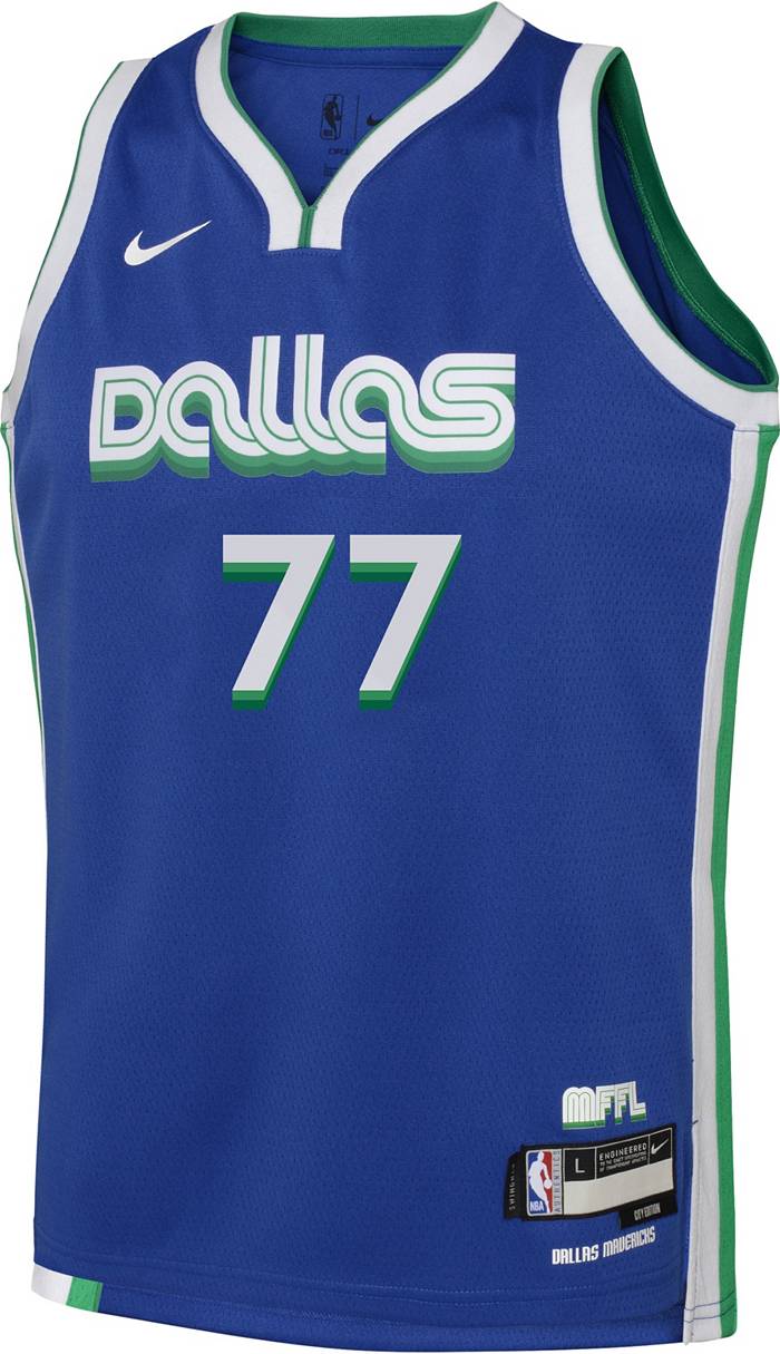 Luka Dončić #77 Dallas Mavericks City Edition Swingman NBA Jersey White  (YOUTH)