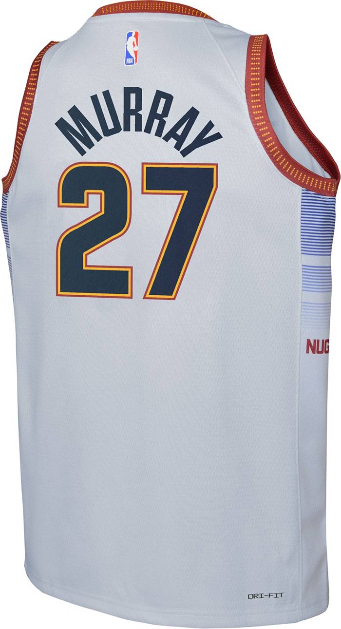 Nike Men's Denver Nuggets Jamal Murray #27 Navy T-Shirt, Large, Blue