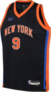 Nike / Men's 2021-22 City Edition New York Knicks RJ Barrett #9 Black  Cotton T-Shirt