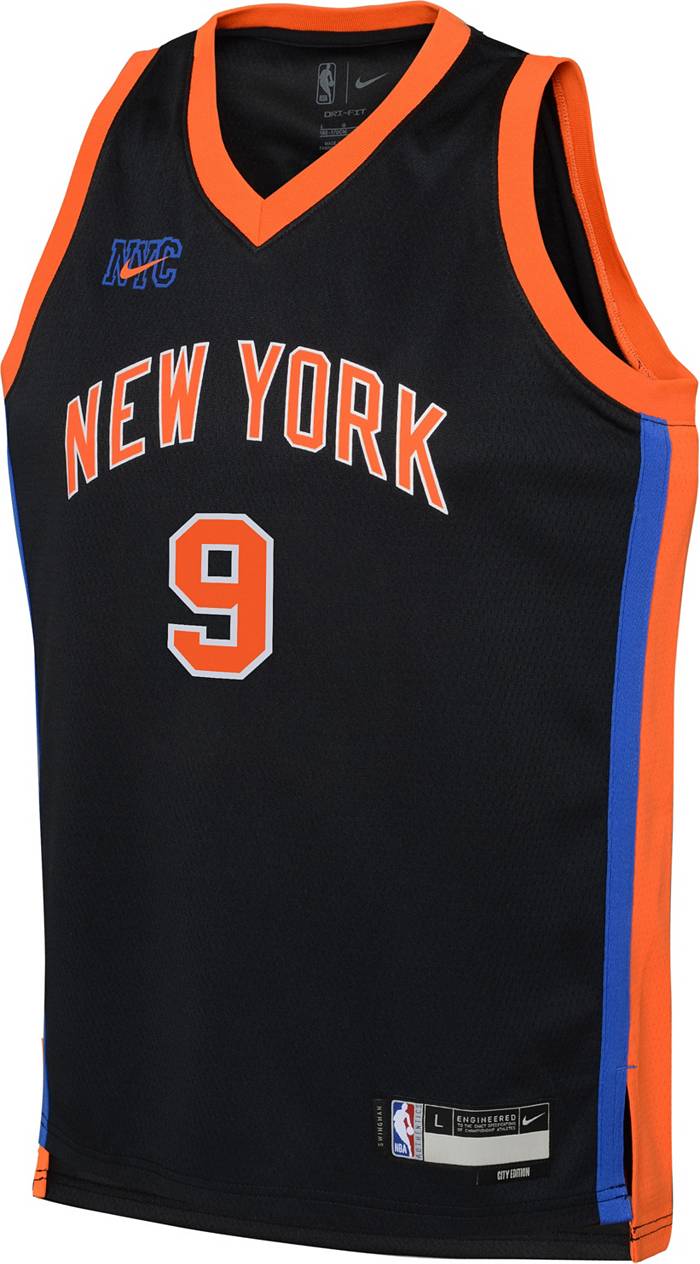 Men's Fanatics Branded RJ Barrett Black New York Knicks 2022/23 Fastbreak Jersey - City Edition