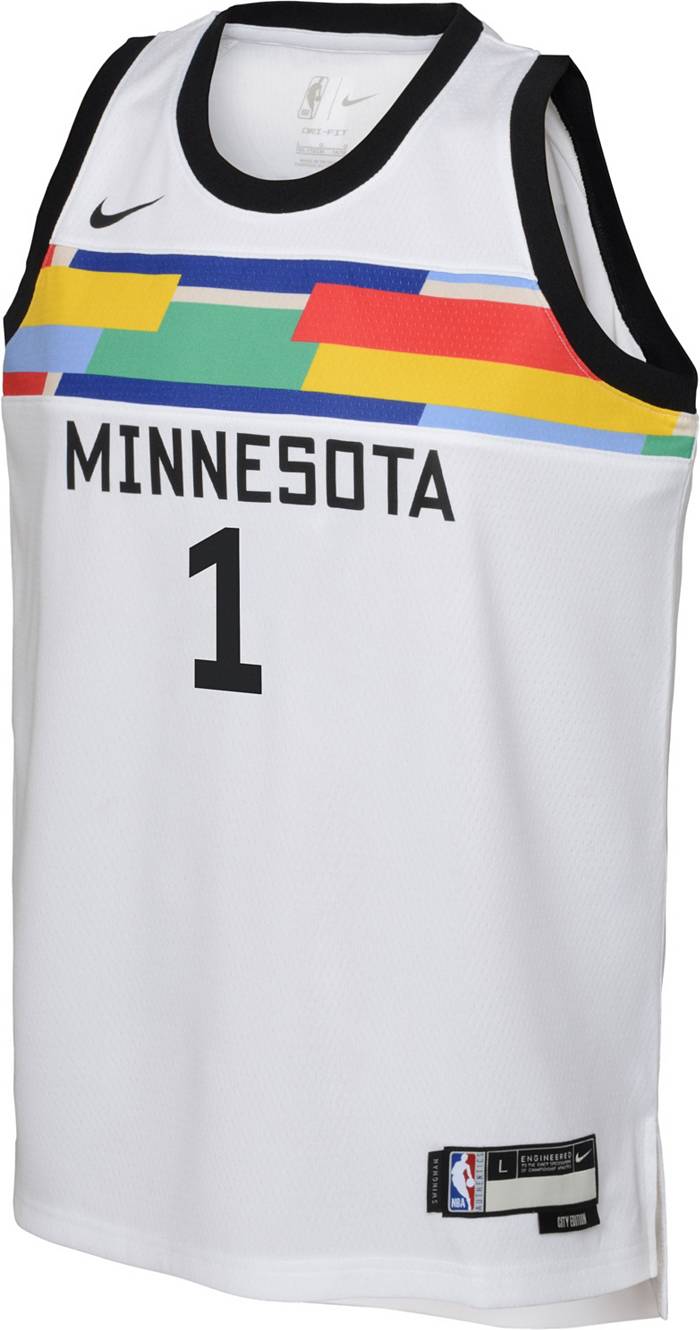 Men's Nike Anthony Edwards White Minnesota Timberwolves 2022/23 City  Edition Name & Number T-Shirt