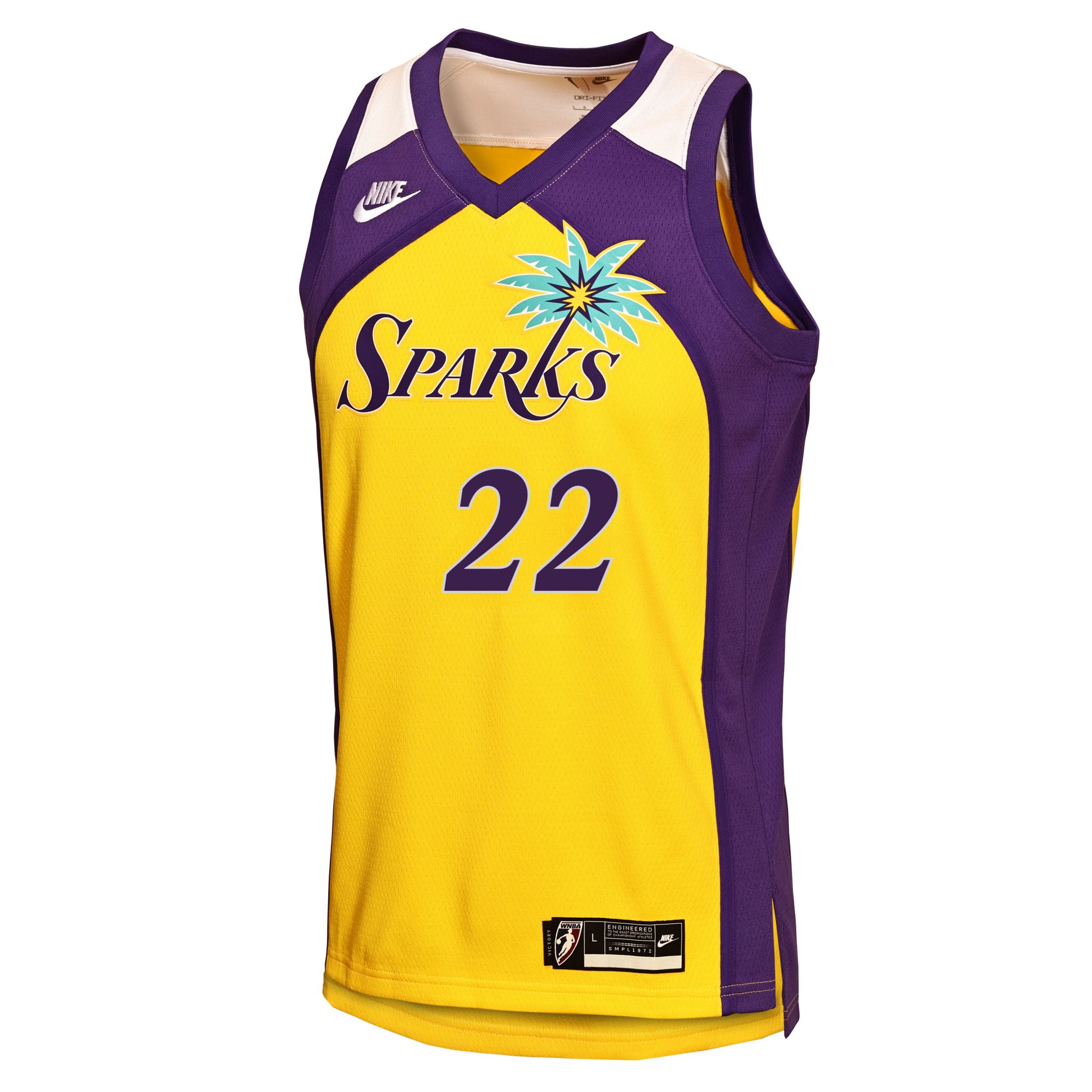 Nike Boys' Los Angeles Sparks Yellow Hardwood Classics Replica Jersey product image