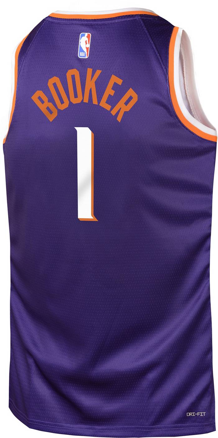 NBA Finals Phoenix Suns Devin Booker Youth XL Fanatics Purple Replica Jersey