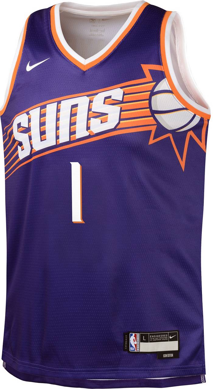 NBA Men's Phoenix Suns Devin Booker Purple Swingman Jersey Stitched Size  Medium