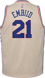 Nike Youth Philadelphia 76ers 2021 Earned Edition Joel Embiid Dri-FIT Swingman Jersey product image