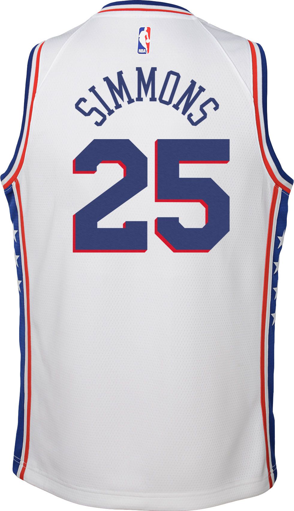 Nike Youth Philadelphia 76ers Ben Simmons #25 White Dri-FIT Swingman Jersey product image