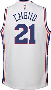 Nike Youth Philadelphia 76ers Joel Embiid #21 White Dri-FIT Swingman Jersey product image