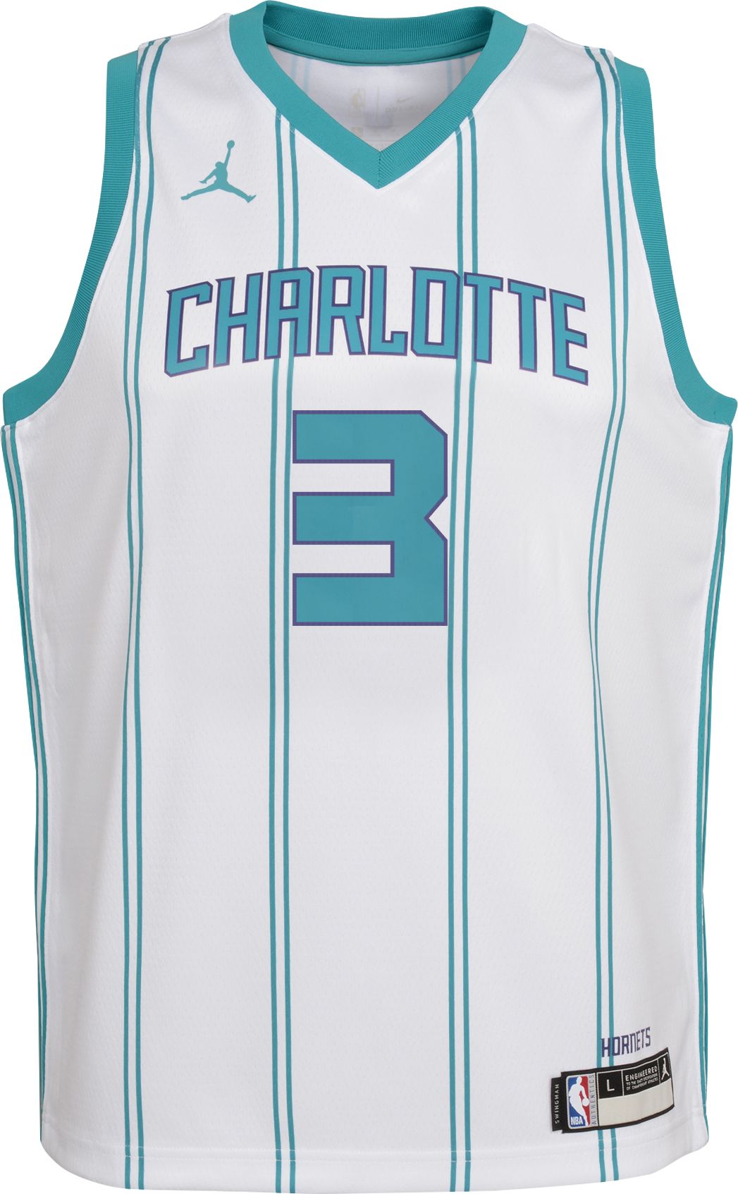Jordan Youth Charlotte Hornets Terry Rozier III #3 Dri-FIT Swingman White Jersey product image