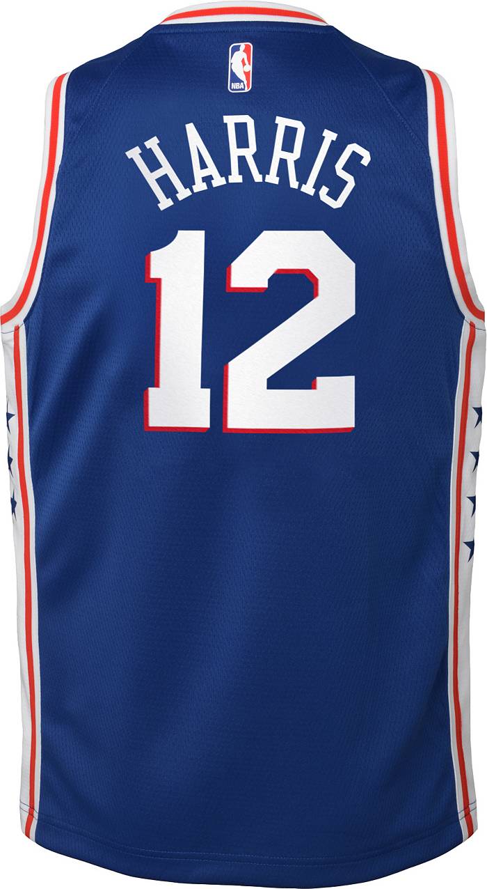 Nike Youth 2021-22 City Edition Philadelphia 76ers Tobias Harris #12 Blue  Swingman Jersey