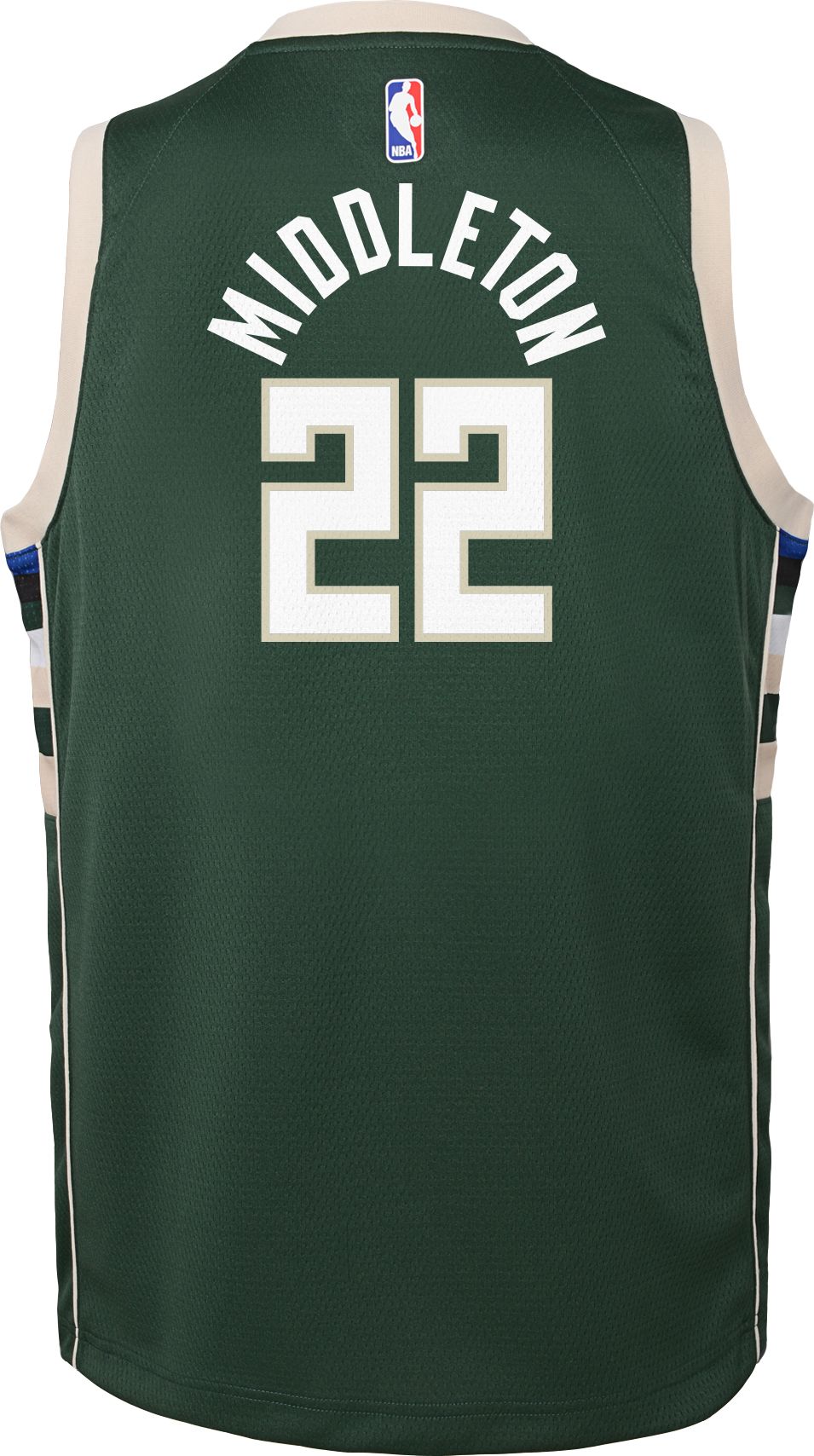 Nike Youth Milwaukee Bucks Khris Middleton #22 Green Dri-FIT Icon Swingman Jersey product image