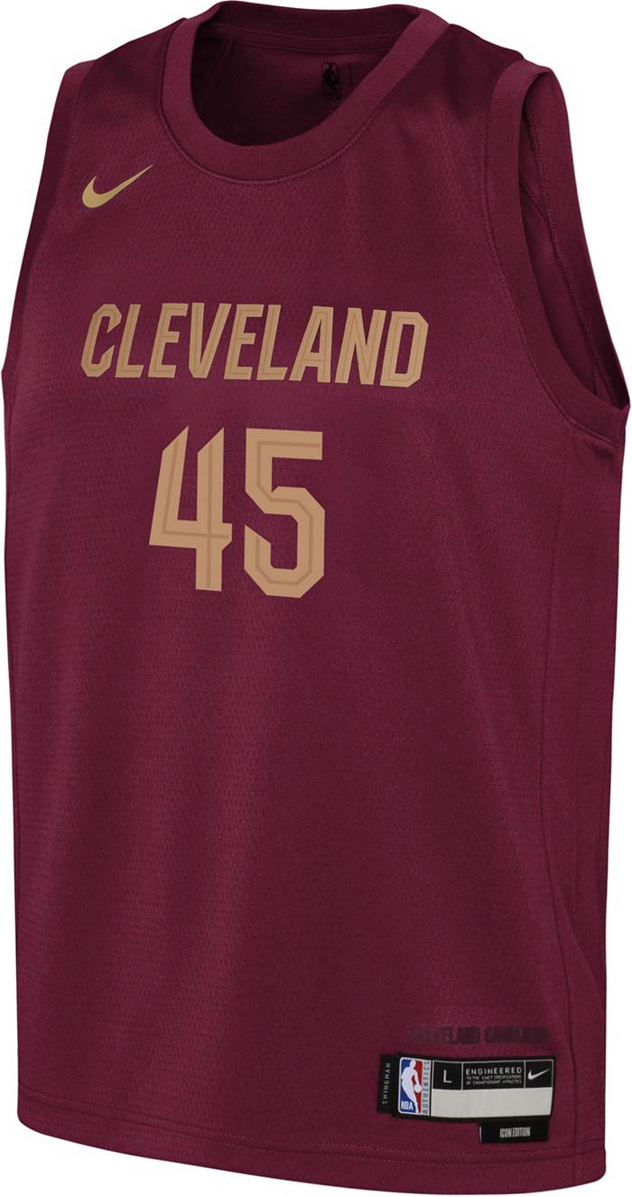 Nike Youth Cleveland Cavaliers Donovan Mitchell #45 Red Dri-FIT Swingman  Jersey