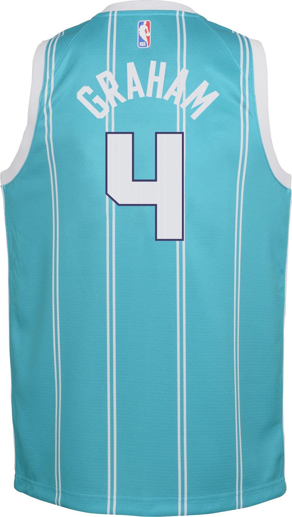 Jordan Youth Charlotte Hornets Devonte' Graham #4 Teal Dri-FIT Swingman Jersey product image