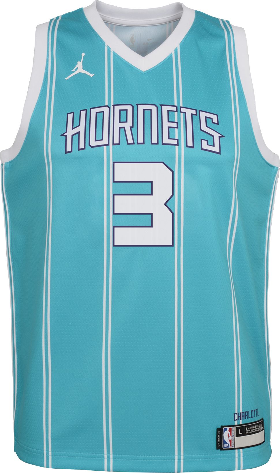 Jordan Youth Charlotte Hornets Terry Rozier III #3 Teal Dri-FIT Swingman Jersey product image