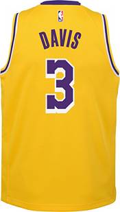 Nike Youth Los Angeles Lakers Anthony Davis #3 Yellow Dri-FIT Swingman Jersey product image