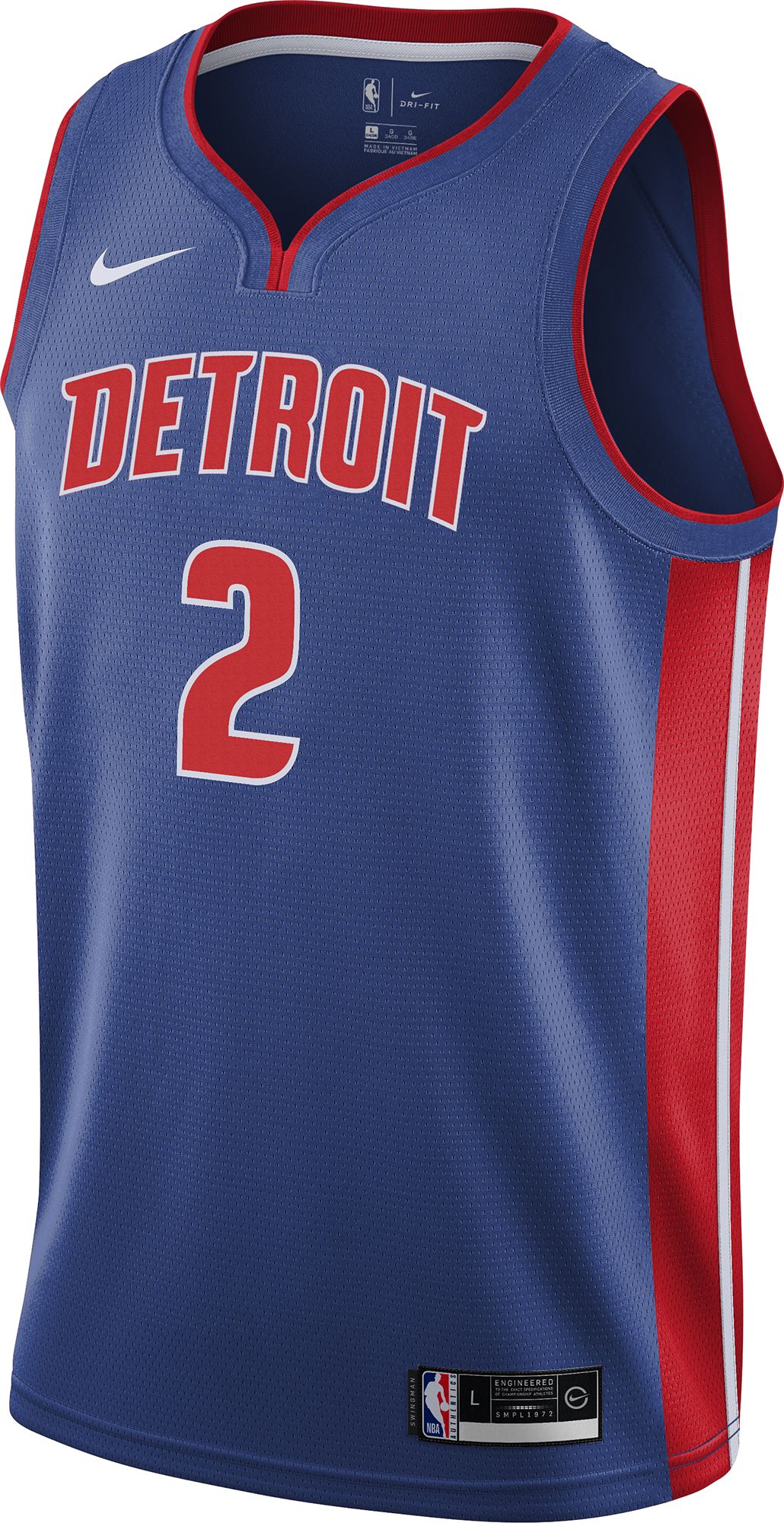 Nike Youth Detroit Pistons Cade Cunningham #2 Blue Dri-FIT Swingman Jersey