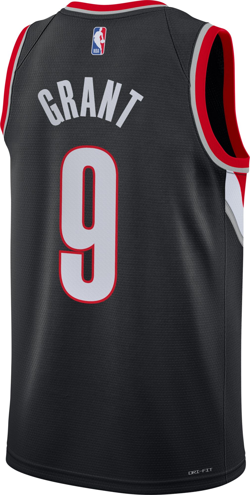 Jordan Youth Portland Trail Blazers Black Jerami Grant #9 Swingman Jersey