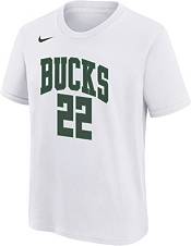 Nike Youth 2021-22 City Edition Milwaukee Bucks Khris Middleton #22 White Player T-Shirt product image