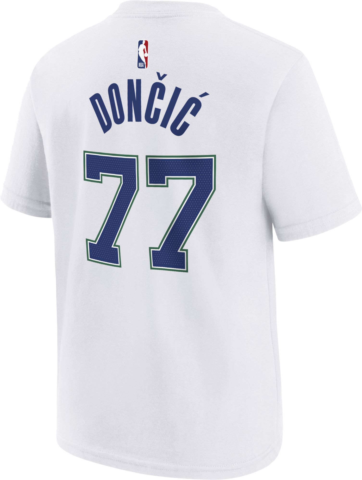Nike Youth 2021-22 City Edition Dallas Mavericks Luka Doncic #77 White Player T-Shirt product image