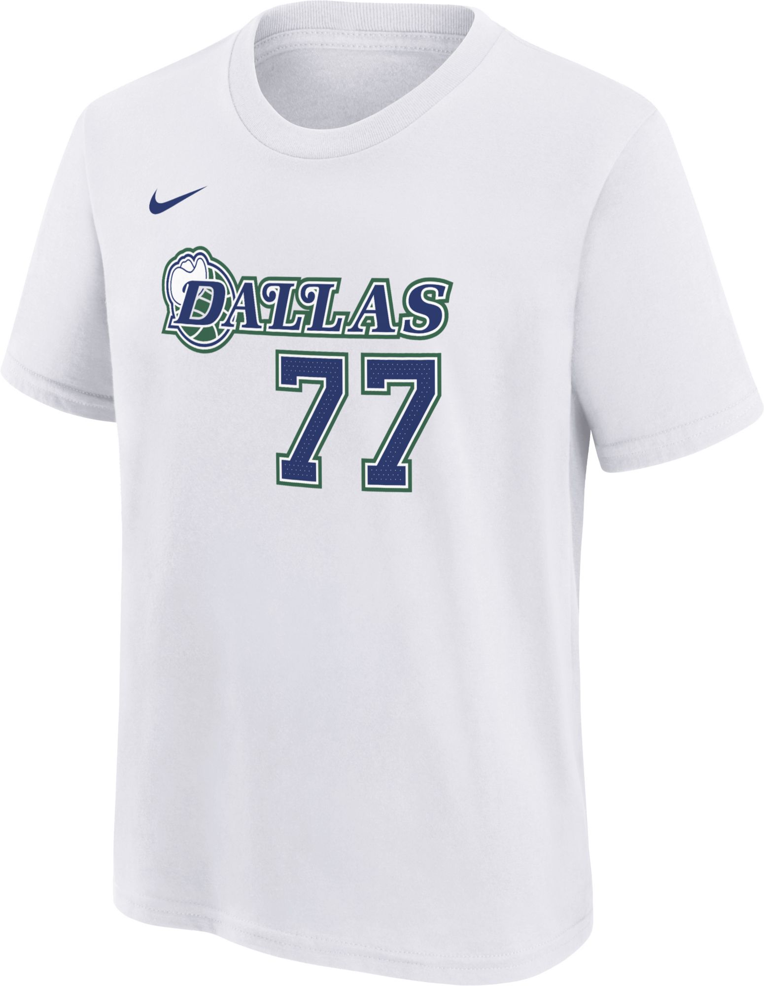 Nike Youth 2021-22 City Edition Dallas Mavericks Luka Doncic #77 White Player T-Shirt product image
