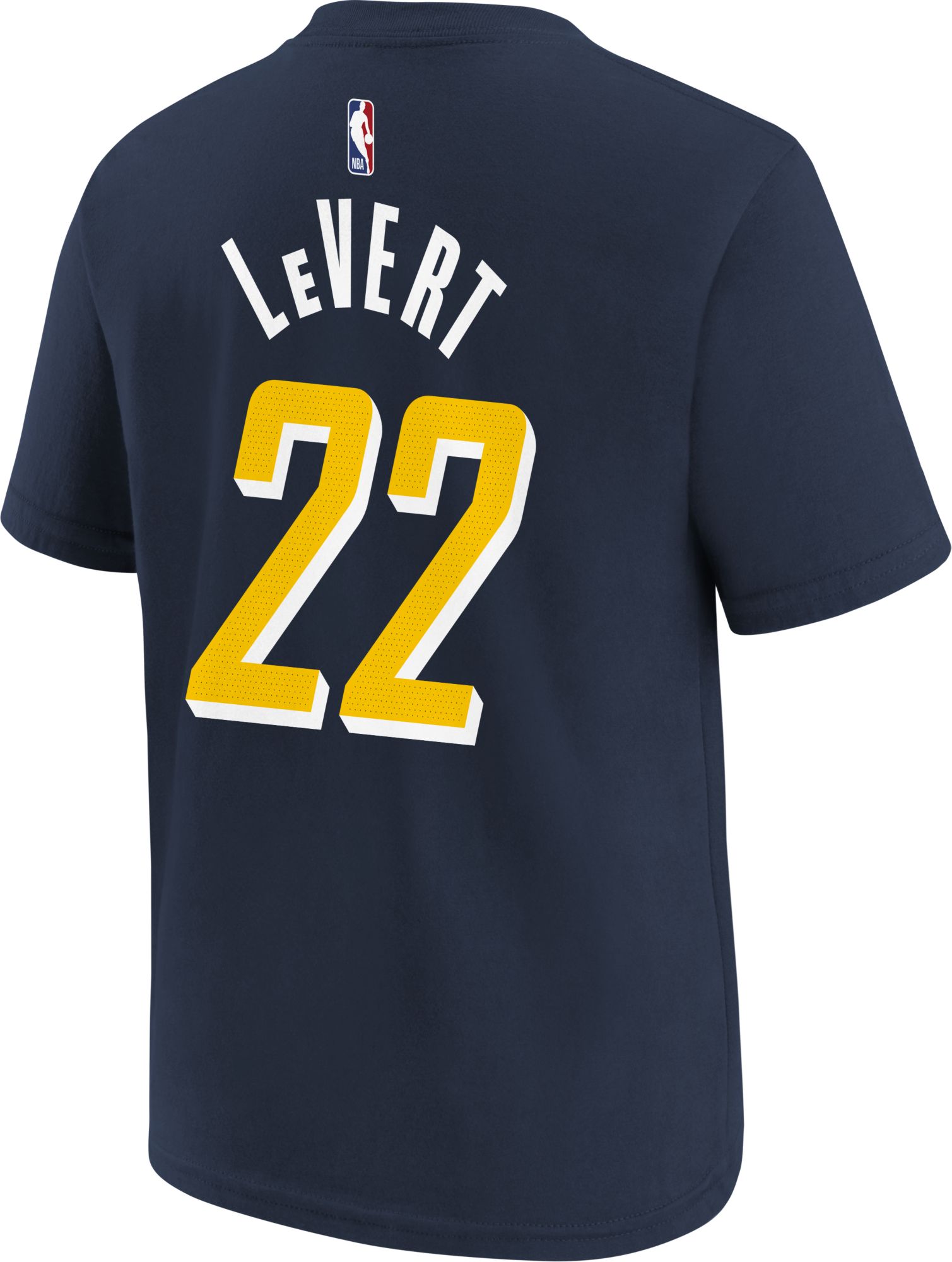 Nike Youth 2021-22 City Edition Indiana Pacers Caris LeVert #22 Navy Player T-Shirt product image