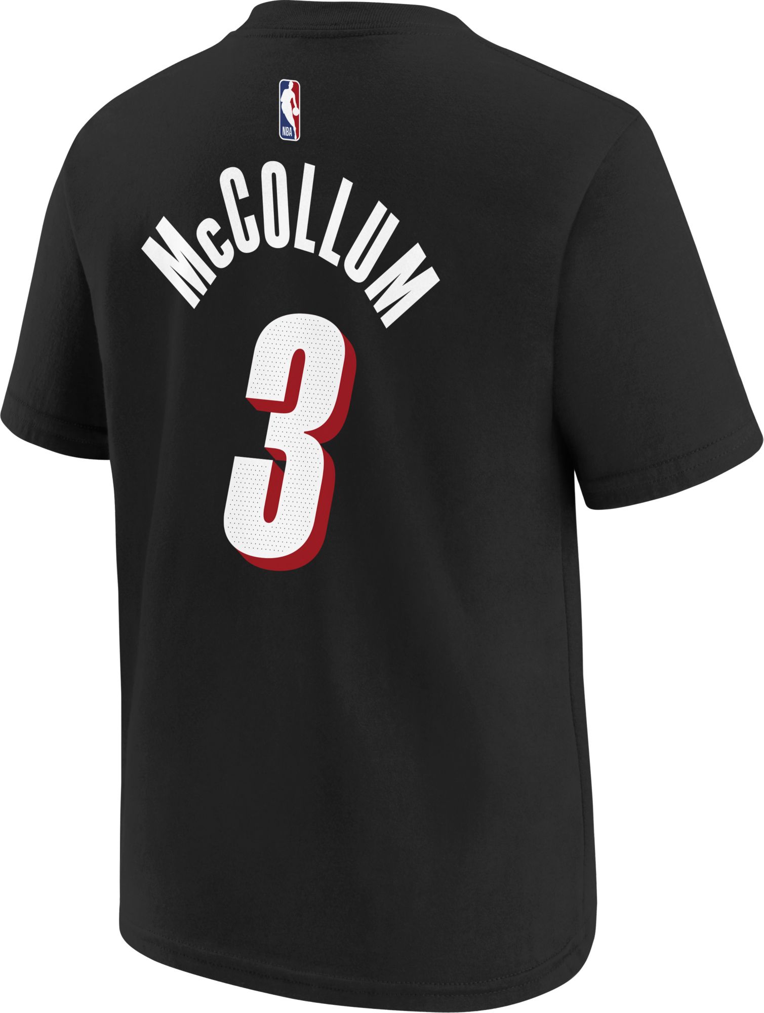 Nike Youth 2021-22 City Edition Portland Trail Blazers CJ McCollum #3 Black Player T-Shirt product image