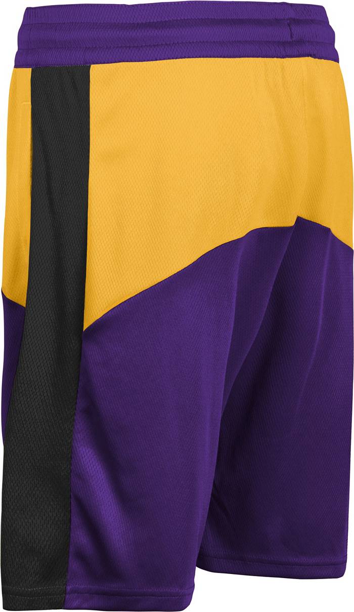 Nike Los Angeles Lakers Fleece Shorts Mens Shorts Yellow Purple