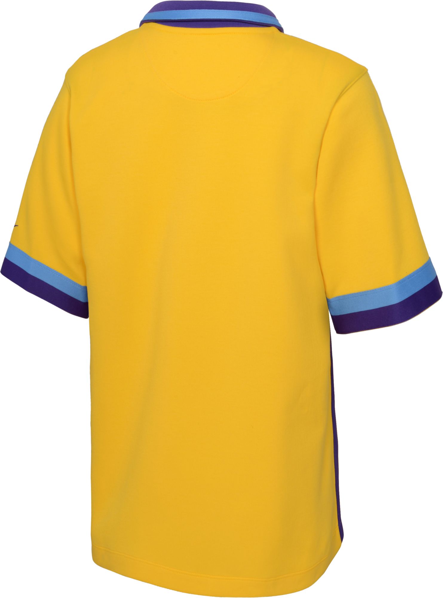 Nike Youth 2021-22 City Edition Los Angeles Lakers Yellow Short Sleeve Jacket product image
