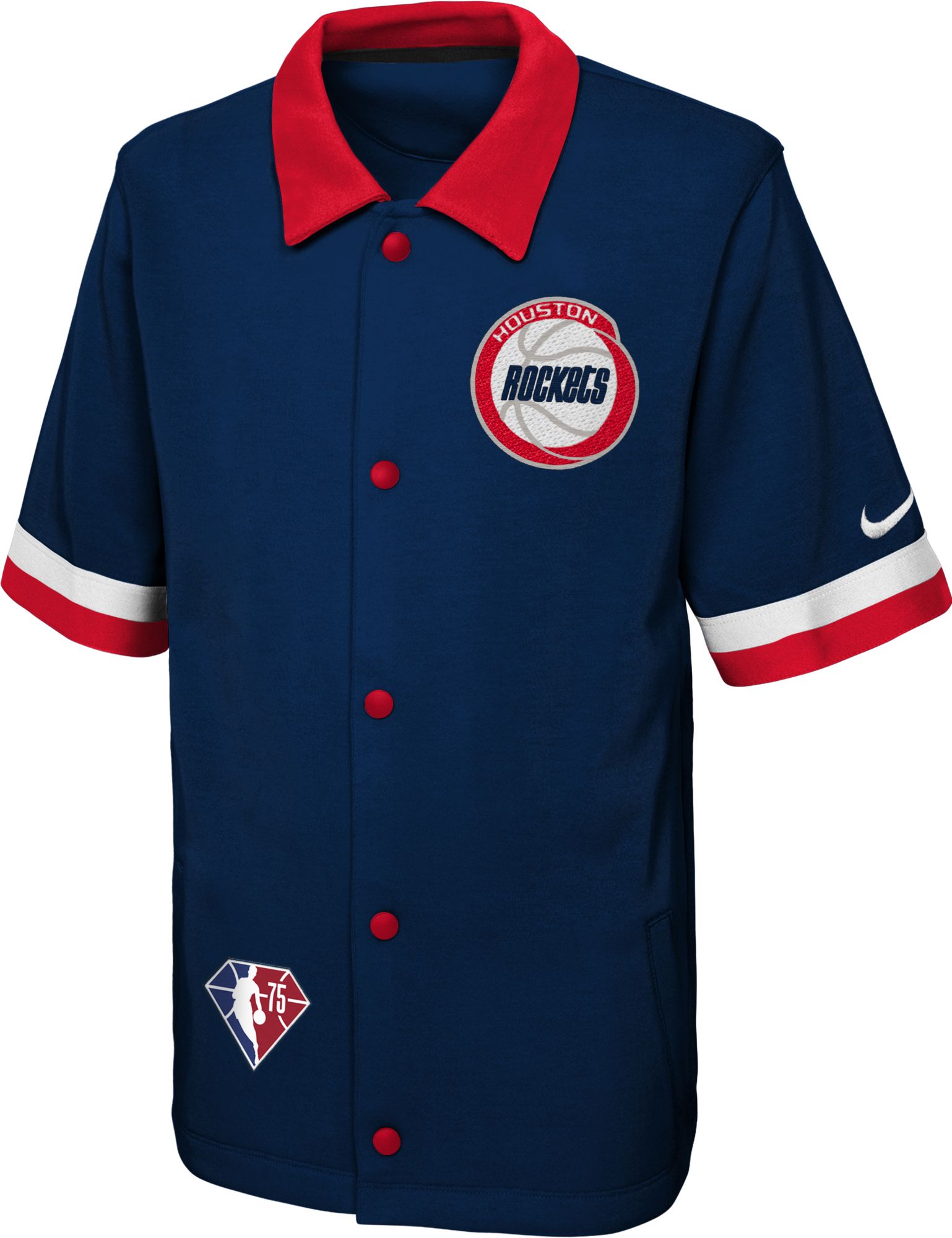 Nike Youth 2021-22 City Edition Houston Rockets Navy Short Sleeve Jacket product image