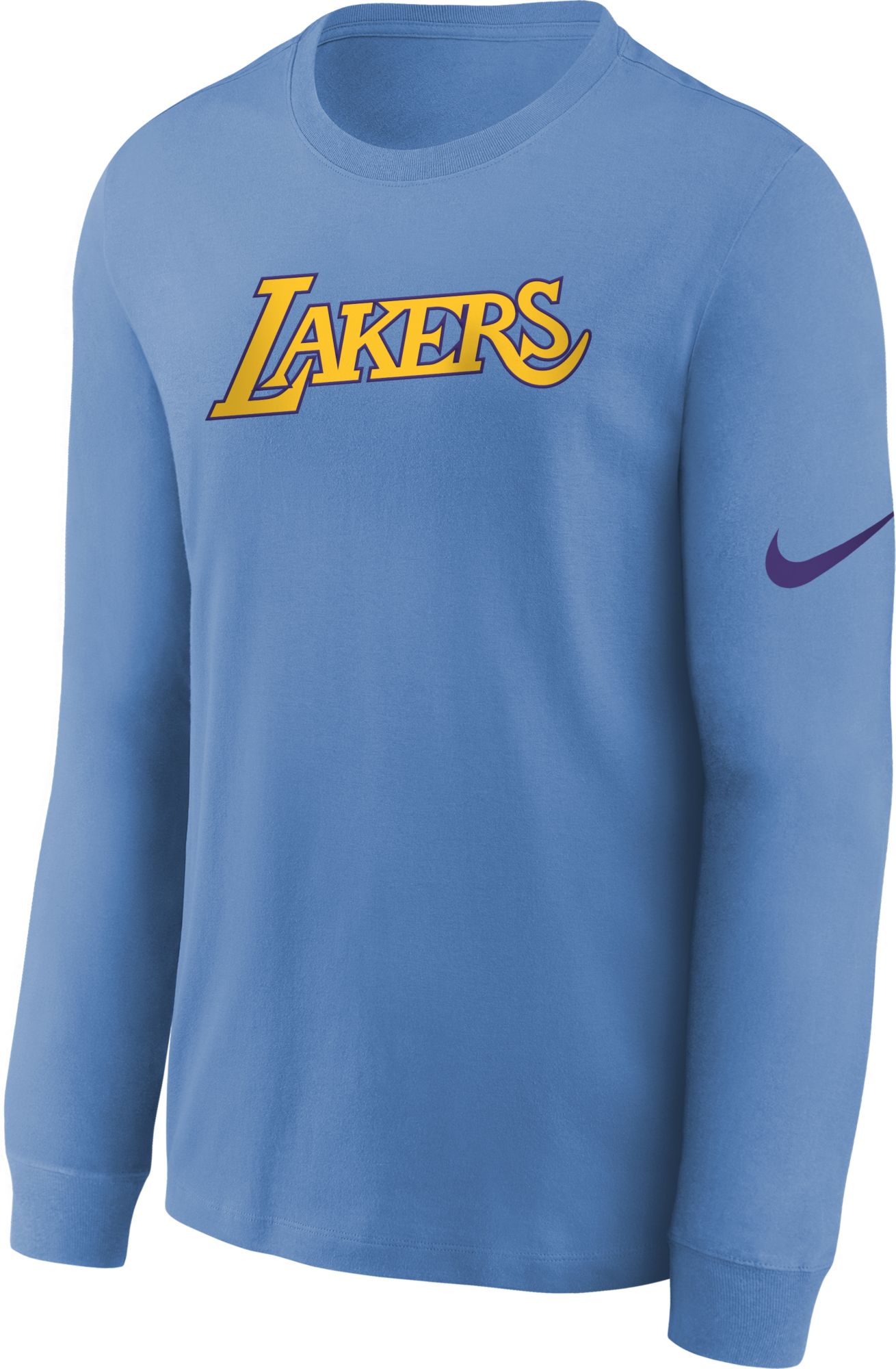 Nike Youth 2021-22 City Edition Los Angeles Lakers Blue Courtside Long Sleeve T-Shirt product image