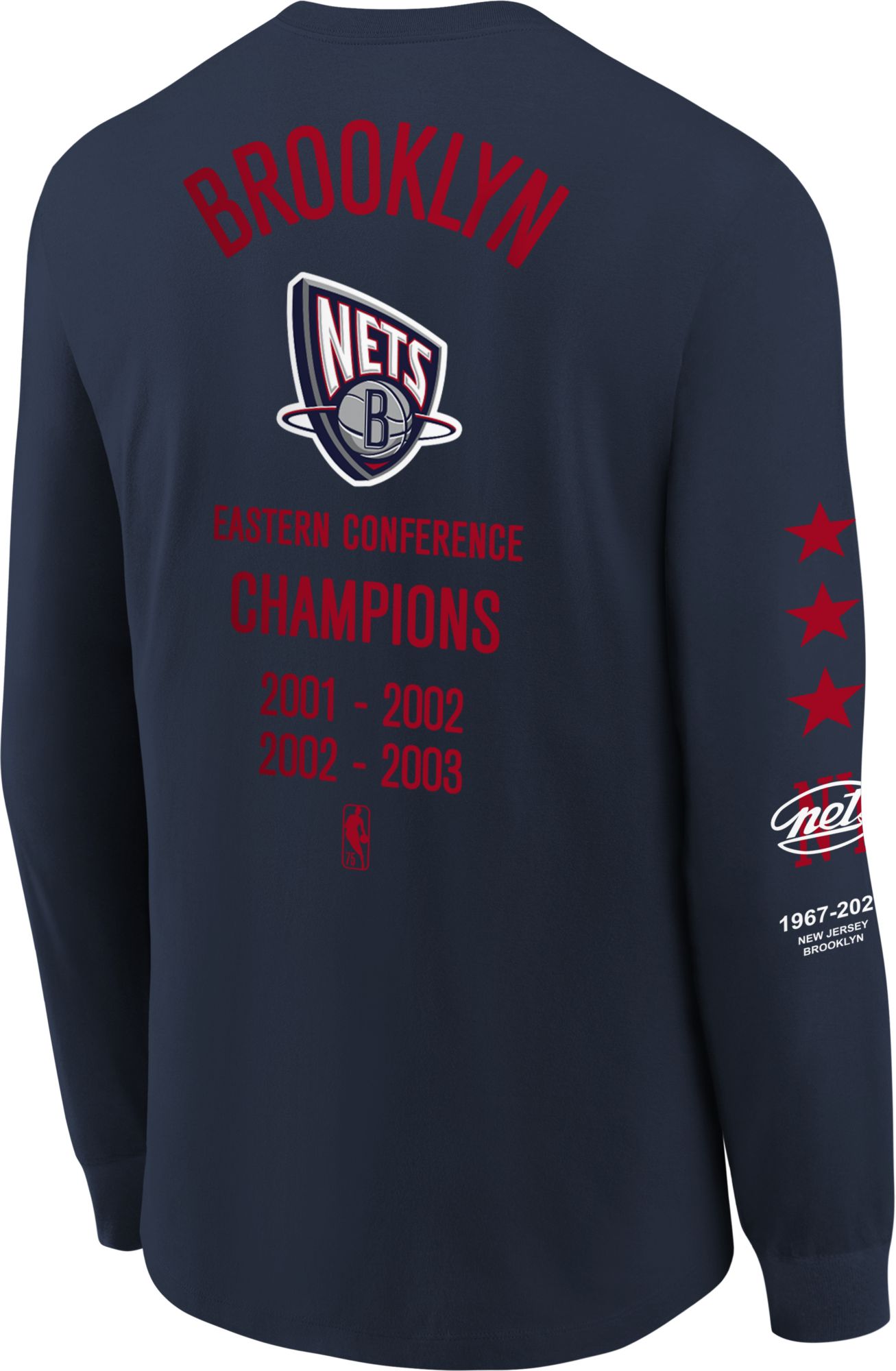 Nike Youth 2021-22 City Edition Brooklyn Nets Black Courtside Long Sleeve T-Shirt product image