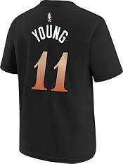 Nike Youth 2022-23 City Edition Atlanta Hawks Trae Young #11 Black Cotton T-Shirt product image