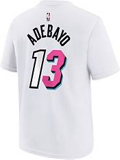 Nike Youth 2022-23 City Edition Miami Heat Bam Ado #13 White Cotton  T-Shirt