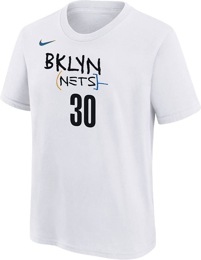 Nike Women's 2022-23 City Edition Brooklyn Nets White Courtside Long Sleeve  T-Shirt