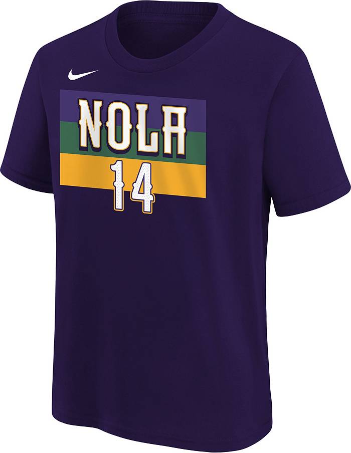 Nike Youth 2022-23 City Edition New Orleans Pelicans Brandon Ingram #14  Purple Cotton T-Shirt