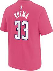 Nike Youth 2022-23 City Edition Washington Wizards Kyle Kuzma #33 Pink Cotton T-Shirt product image