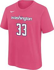 Nike Youth 2022-23 City Edition Washington Wizards Kyle Kuzma #33 Pink Cotton T-Shirt product image