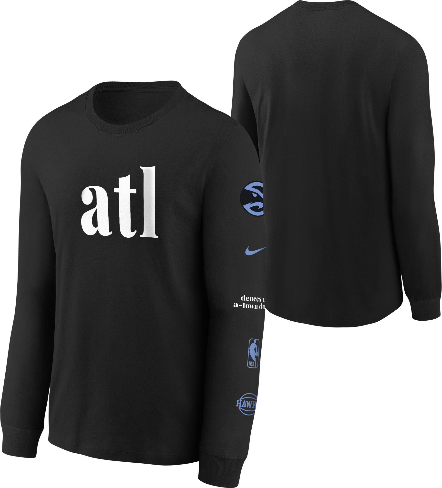 Nike Youth 2023-24 City Edition Atlanta Hawks Max90 Long Sleeve T-Shirt