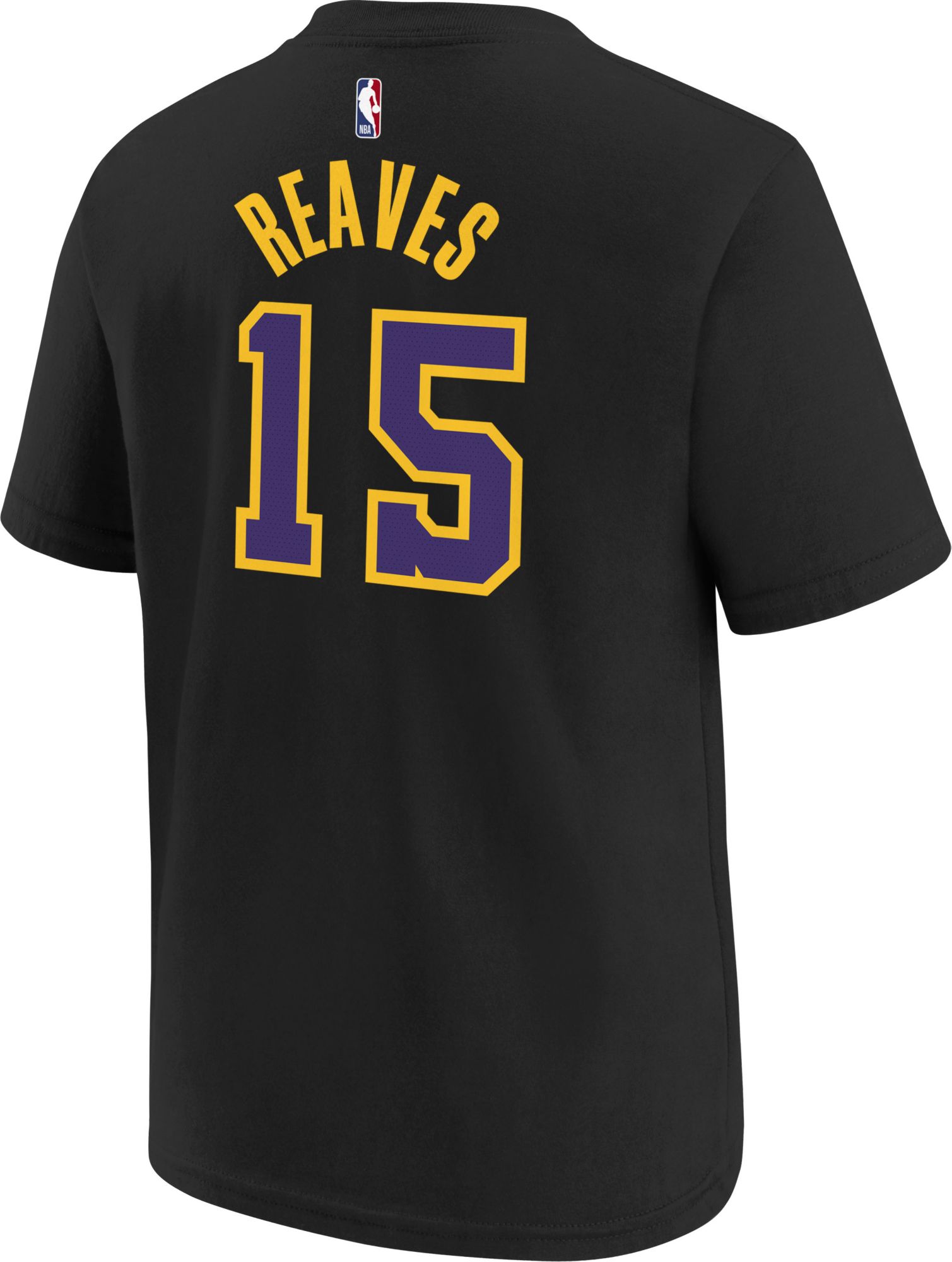 Nike Youth 2023-24 City Edition Los Angeles Lakers Austin Reaves #15 Black T-Shirt product image