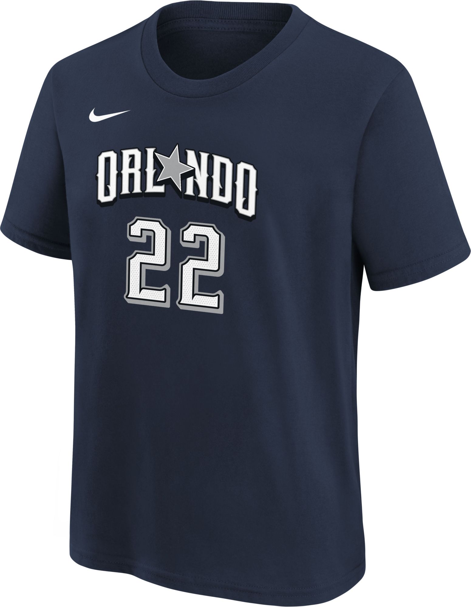 Nike Youth 2023-24 City Edition Orlando Magic Moritz Wagner #22 Navy T-Shirt